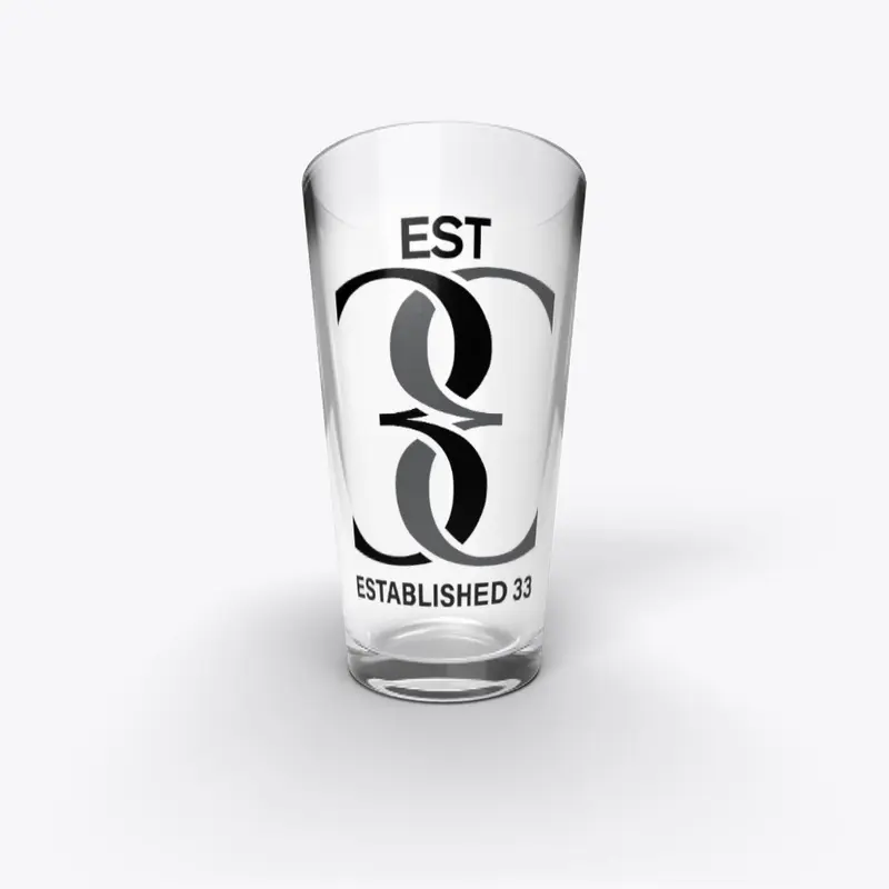 EST. 33 Premium Logo Pint Glass